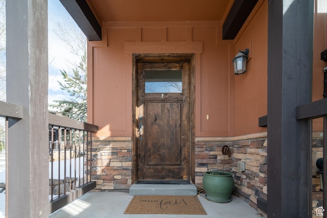 980 W White Cloud Trl, Hideout, UT 84036 - doorway to property with stone siding