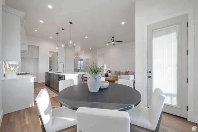 176 S 1150 E, Pleasant Grove, UT 84062 - dining area with light wood-style flooring and recessed lighting