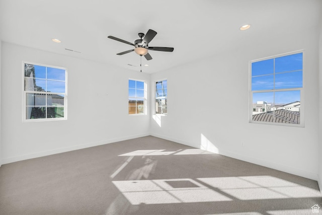 652 W Emerald Point Dr Unit 131, St George, UT 84790 - carpeted empty room with recessed lighting, baseboards, and a ceiling fan