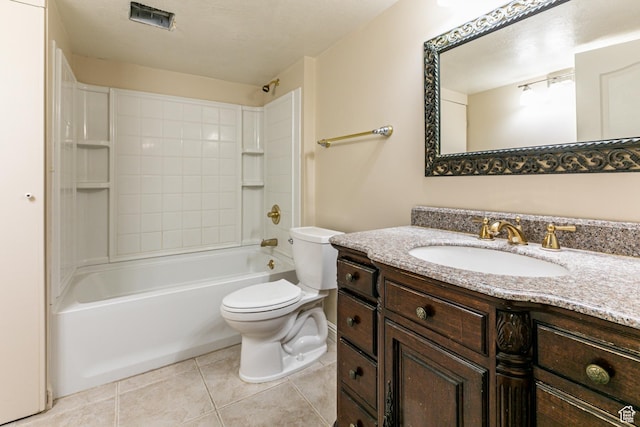 616 W 3200 N, Lehi, UT 84043 - bathroom with vanity, toilet, tile patterned flooring, and bathing tub / shower combination