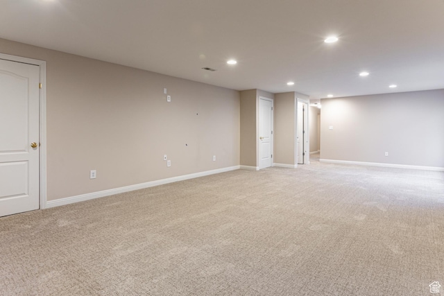 616 W 3200 N, Lehi, UT 84043 - basement featuring recessed lighting, light colored carpet, and baseboards