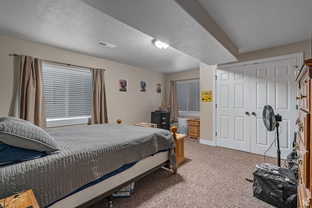 3870 Mountain Top Cir W, Cedar Hills, UT 84062 - bedroom with a closet, carpet, and a textured ceiling