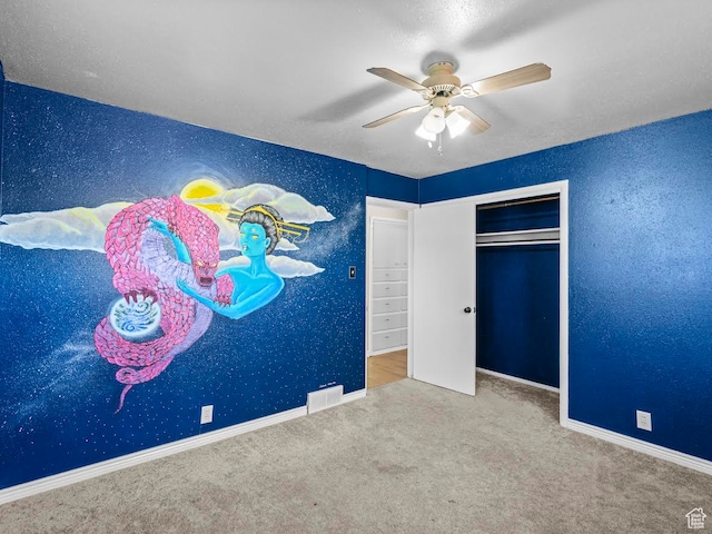 552 E 250 N, Bountiful, UT 84010 - unfurnished bedroom featuring carpet, a closet, and ceiling fan