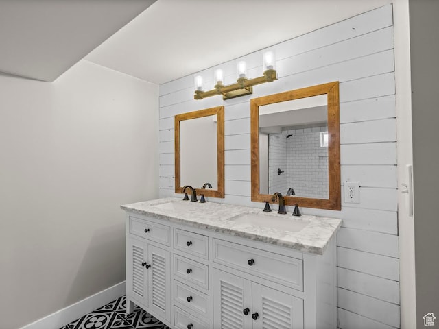 552 E 250 N, Bountiful, UT 84010 - bathroom featuring vanity and wood walls