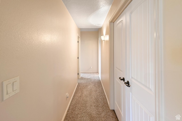 545 N 1100 E, Beaver, UT 84713 - hallway featuring light colored carpet, a textured ceiling, and baseboards