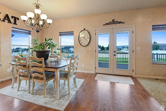 545 N 1100 E, Beaver, UT 84713 - dining room with a chandelier, hardwood / wood-style flooring, and healthy amount of natural light