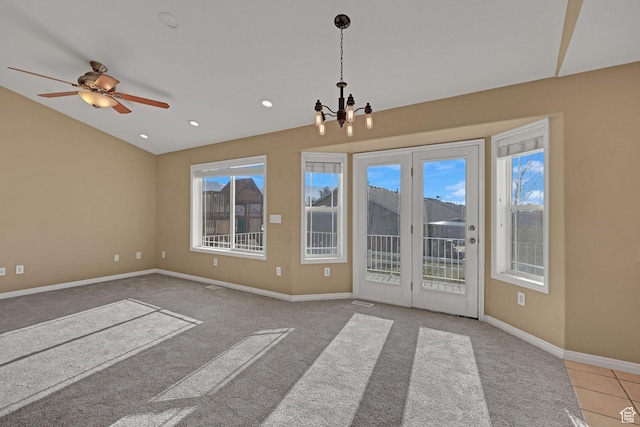 98 W 400 S, Smithfield, UT 84335 - spare room featuring healthy amount of natural light, baseboards, a chandelier, and recessed lighting
