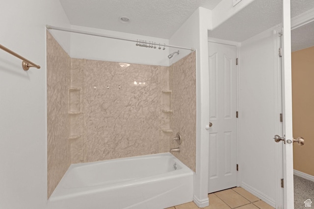 98 W 400 S, Smithfield, UT 84335 - full bathroom with bathtub / shower combination, tile patterned flooring, and a textured ceiling