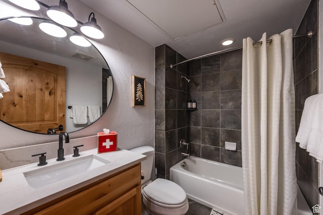 2653 W Canyons Resort Dr Unit 322, Park City, UT 84098 - full bath featuring shower / bath combo with shower curtain, a textured wall, vanity, and recessed lighting