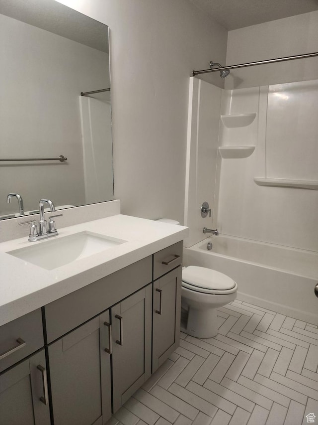 9807 N Aaron Ave Unit 210, Eagle Mountain, UT 84005 - full bathroom with vanity, toilet, and tub / shower combination