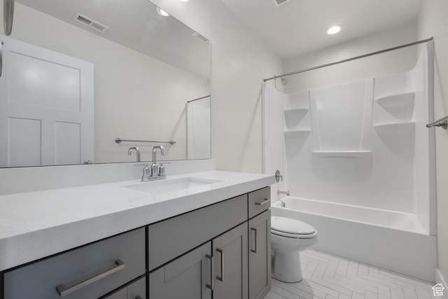 9807 N Aaron Ave Unit 210, Eagle Mountain, UT 84005 - full bathroom featuring vanity, shower / bathtub combination, and recessed lighting