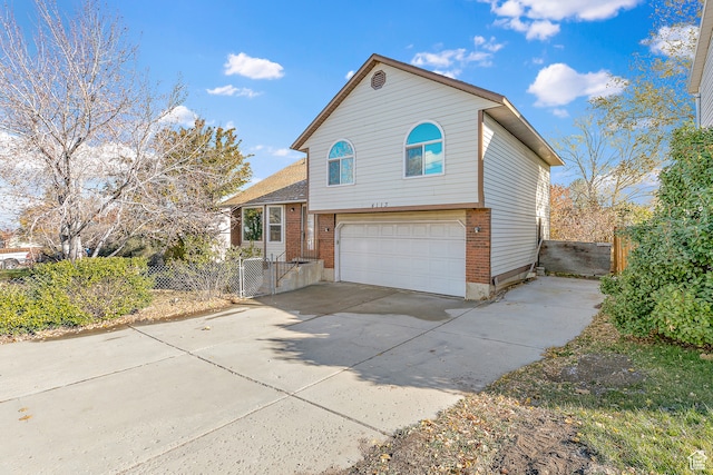 view of front of house featuring a garage