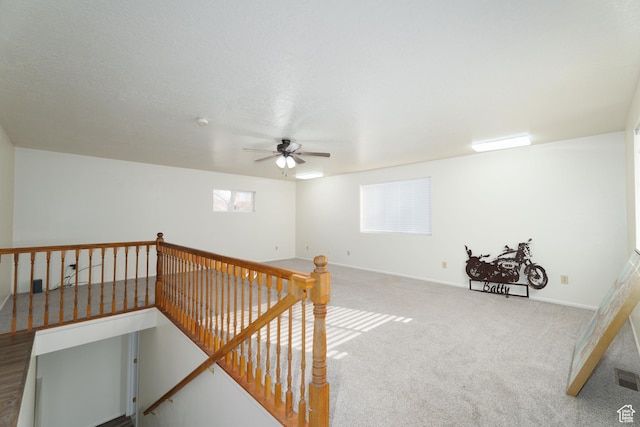 1052 N 2500 W, Vernal, UT 84078 - staircase with a ceiling fan, carpet, and baseboards