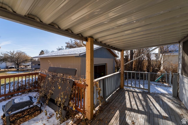 1052 N 2500 W, Vernal, UT 84078 - view of snow covered deck