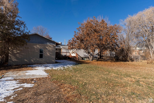 1052 N 2500 W, Vernal, UT 84078 - view of green lawn with a deck