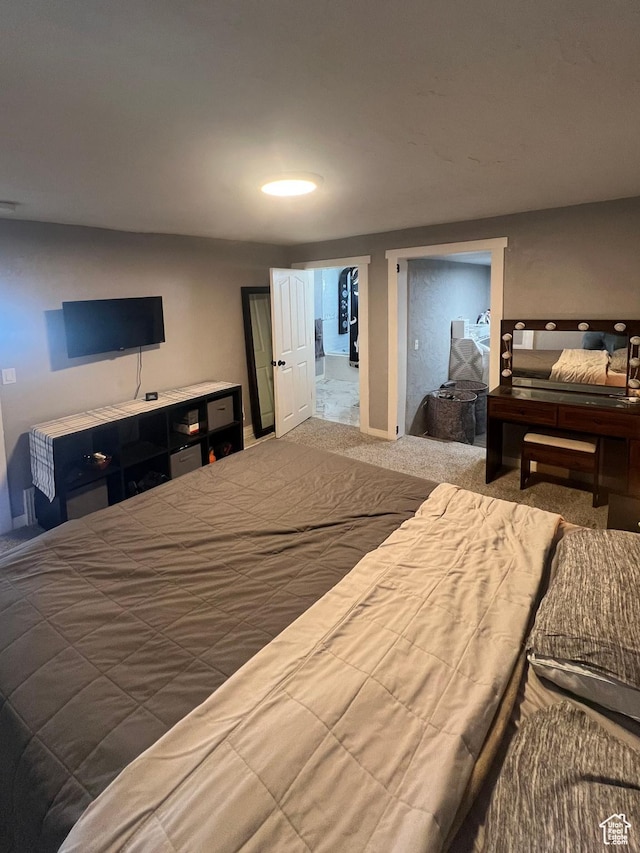 bedroom with carpet