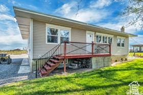 121 W Main St N, Fairfield, UT 84013 - back of property with a lawn and a wooden deck