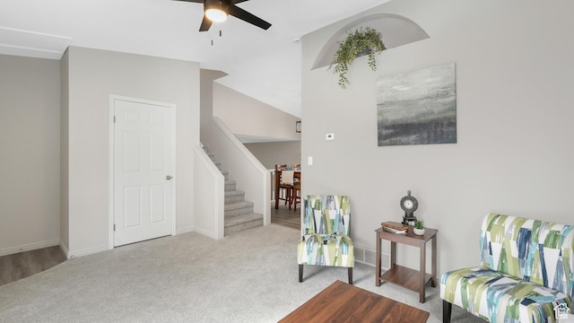 1583 E 1500 N, Logan, UT 84341 - living area featuring ceiling fan and light carpet