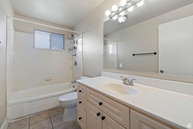 173 W 850 S, Orem, UT 84058 - full bathroom with toilet, vanity, tub / shower combination, and tile patterned floors