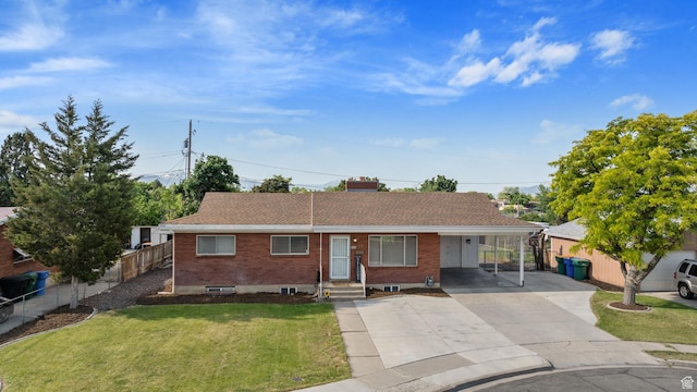 173 W 850 S, Orem, UT 84058 - single story home with concrete driveway, brick siding, and a chimney