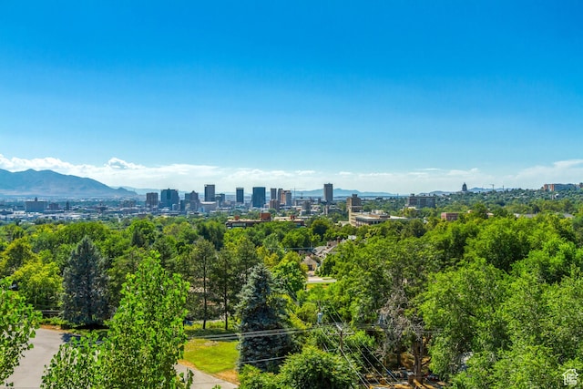 130 S 1300 E 703 &4, Salt Lake City, UT 84102 - drone / aerial view with a mountain view