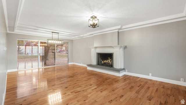 120 N 1400 E, Pleasant Grove, UT 84062 - unfurnished living room with hardwood / wood-style flooring, crown molding, and a textured ceiling
