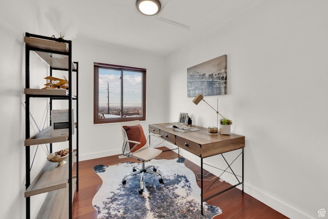 4821 S Fortuna Way, Salt Lake City, UT 84124 - office area featuring baseboards and wood finished floors