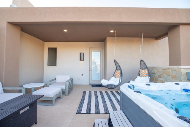 2306 N Park Dr Unit 43, Washington, UT 84780 - view of patio featuring a hot tub