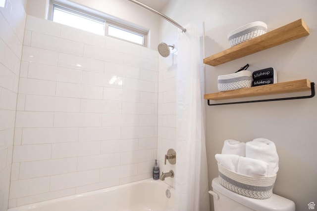 2306 N Park Dr Unit 43, Washington, UT 84780 - bathroom with toilet and shower / tub combo with curtain