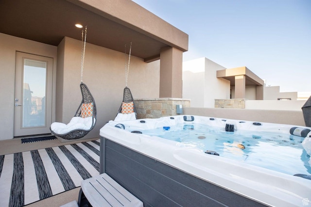 2306 N Park Dr Unit 43, Washington, UT 84780 - view of patio featuring a hot tub