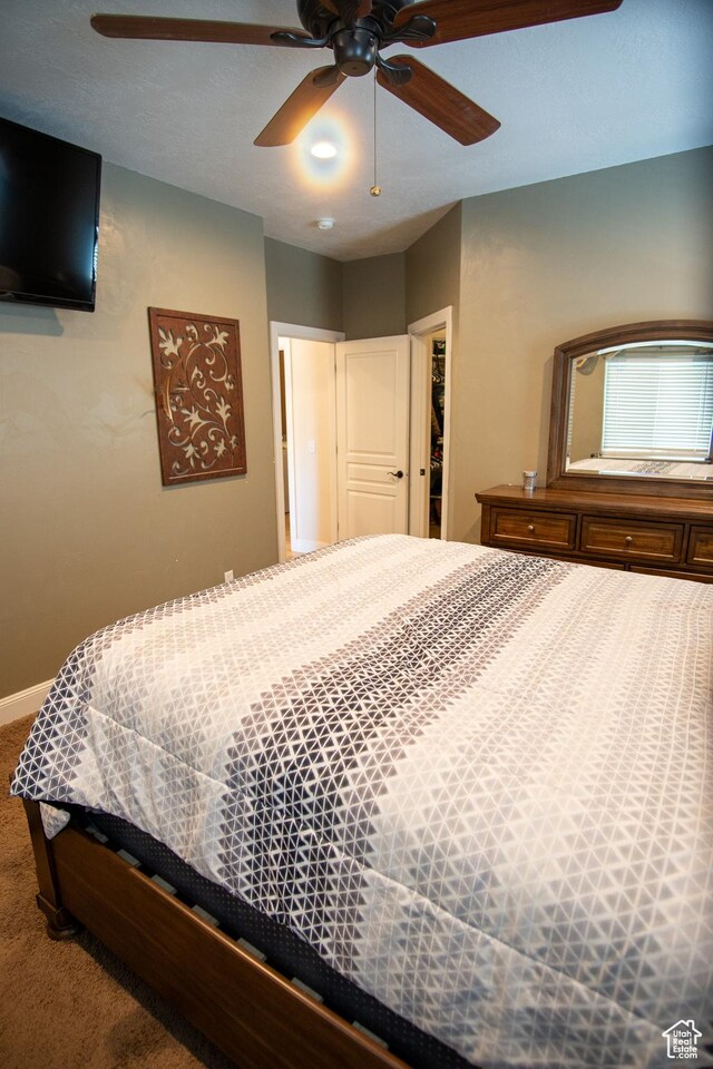 159 S 400 E, Annabella, UT 84711 - carpeted bedroom with a ceiling fan