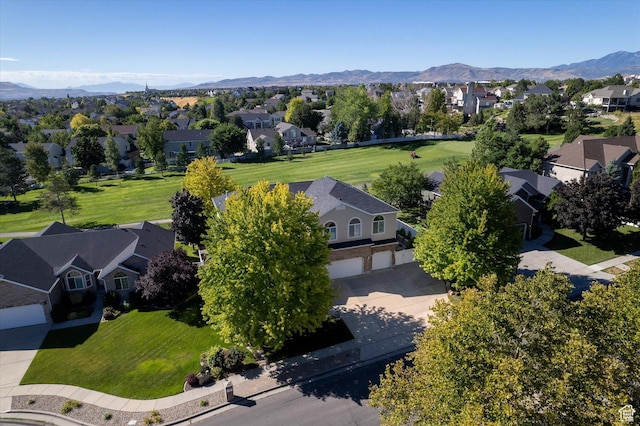 4487 W Tee Box Dr, South Jordan, UT 84009 - aerial perspective of suburban area featuring mountains