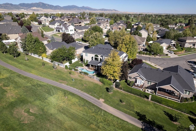 4487 W Tee Box Dr, South Jordan, UT 84009 - aerial view of property's location with nearby suburban area and a mountain backdrop