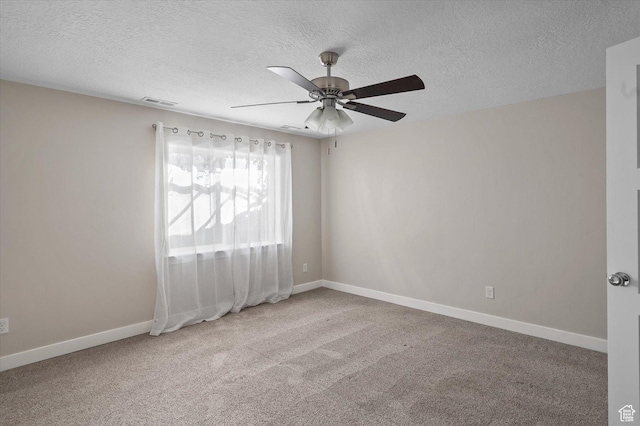 4487 W Tee Box Dr, South Jordan, UT 84009 - carpeted empty room featuring ceiling fan, a textured ceiling, and baseboards