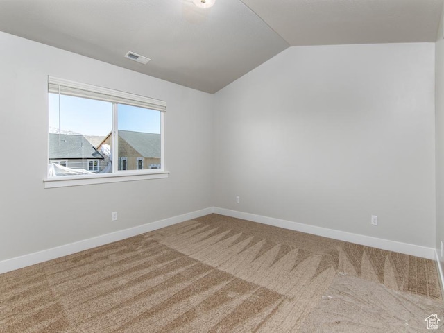 16297 S Truss Dr Unit 614, Bluffdale, UT 84065 - empty room featuring carpet flooring and lofted ceiling