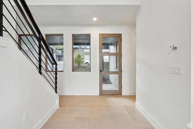 5758 Cobalt Cir Unit 12, Park City, UT 84098 - entrance foyer with stairway, baseboards, and recessed lighting