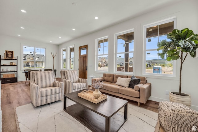 1333 Sage Way Unit 45, Francis, UT 84036 - living room with a mountain view, a healthy amount of sunlight, and light wood-type flooring