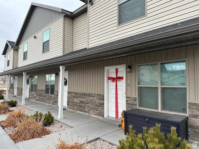 exterior space with covered porch