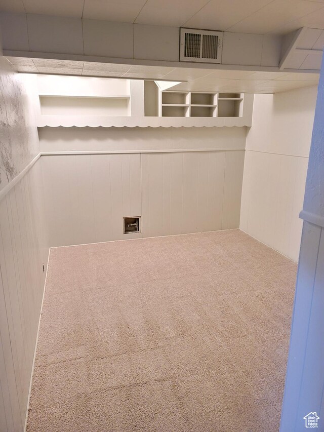 636 E 300 N, American Fork, UT 84003 - below grade area featuring carpet flooring and a wainscoted wall