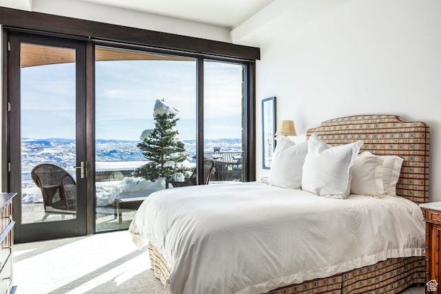 2848 W Deer Pointe Dr, Park City, UT 84060 - bedroom with access to exterior and carpet flooring