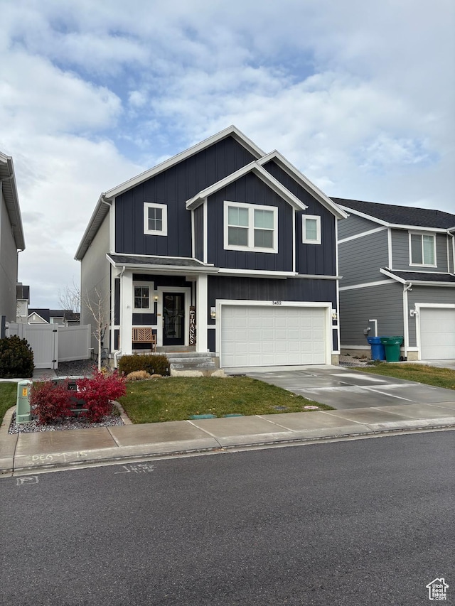 view of front facade with a garage