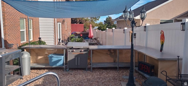 view of patio / terrace featuring grilling area and area for grilling