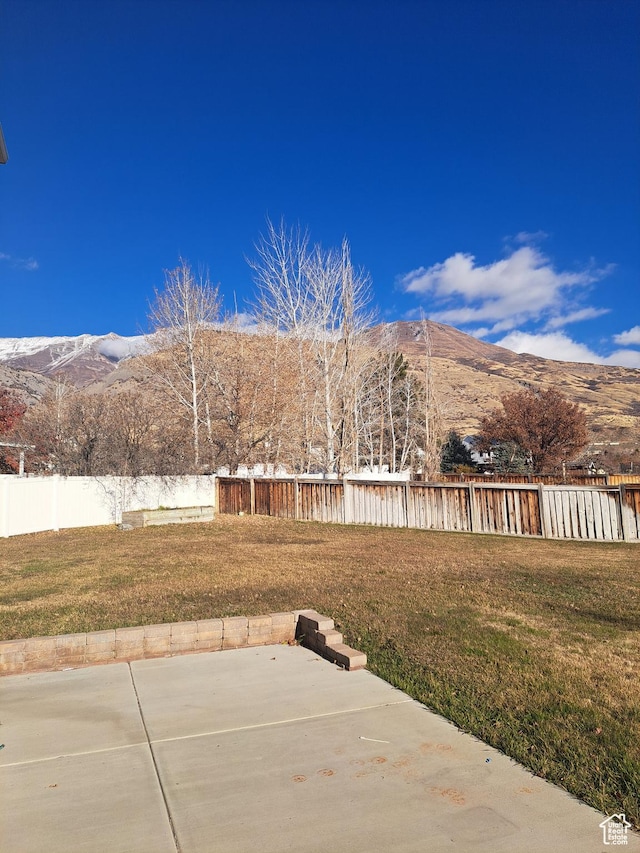 913 S 1320 E, Pleasant Grove, UT 84062 - view of yard with a mountain view and a patio