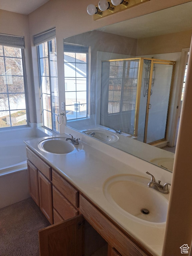 913 S 1320 E, Pleasant Grove, UT 84062 - bathroom featuring vanity and shower with separate bathtub