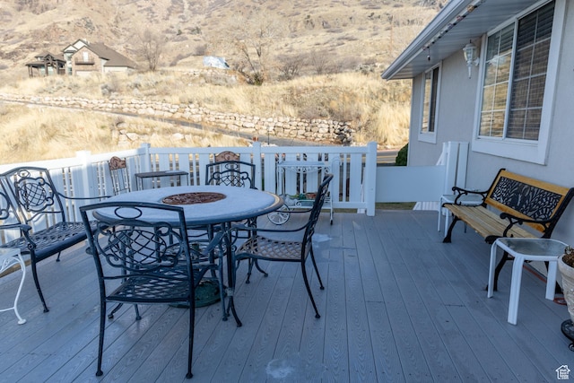1158 E 650 N, Ogden, UT 84404 - wooden terrace featuring outdoor dining area