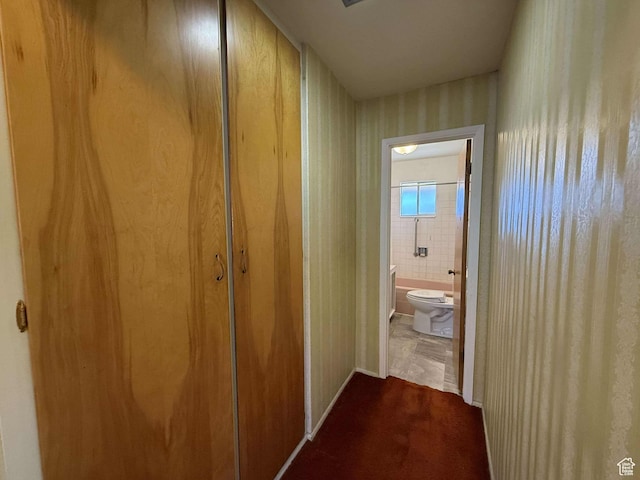 hallway with baseboards