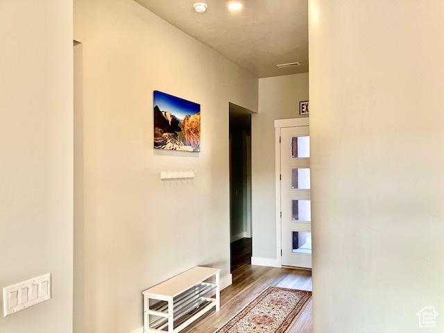 3260 Retreat Dr S, Hurricane, UT 84737 - hallway featuring wood-type flooring