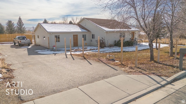 view of ranch-style home