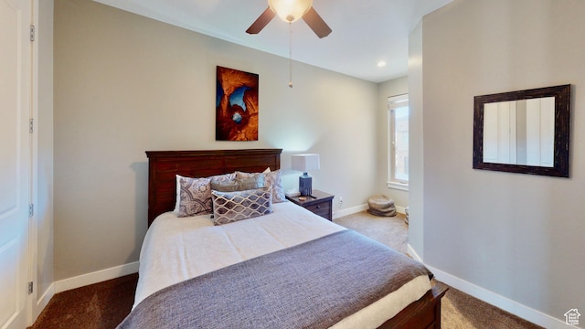 668 W 0470 N, Moab, UT 84532 - bedroom with ceiling fan and carpet floors