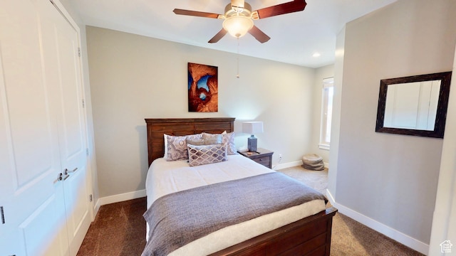 668 W 0470 N, Moab, UT 84532 - carpeted bedroom featuring ceiling fan and a closet